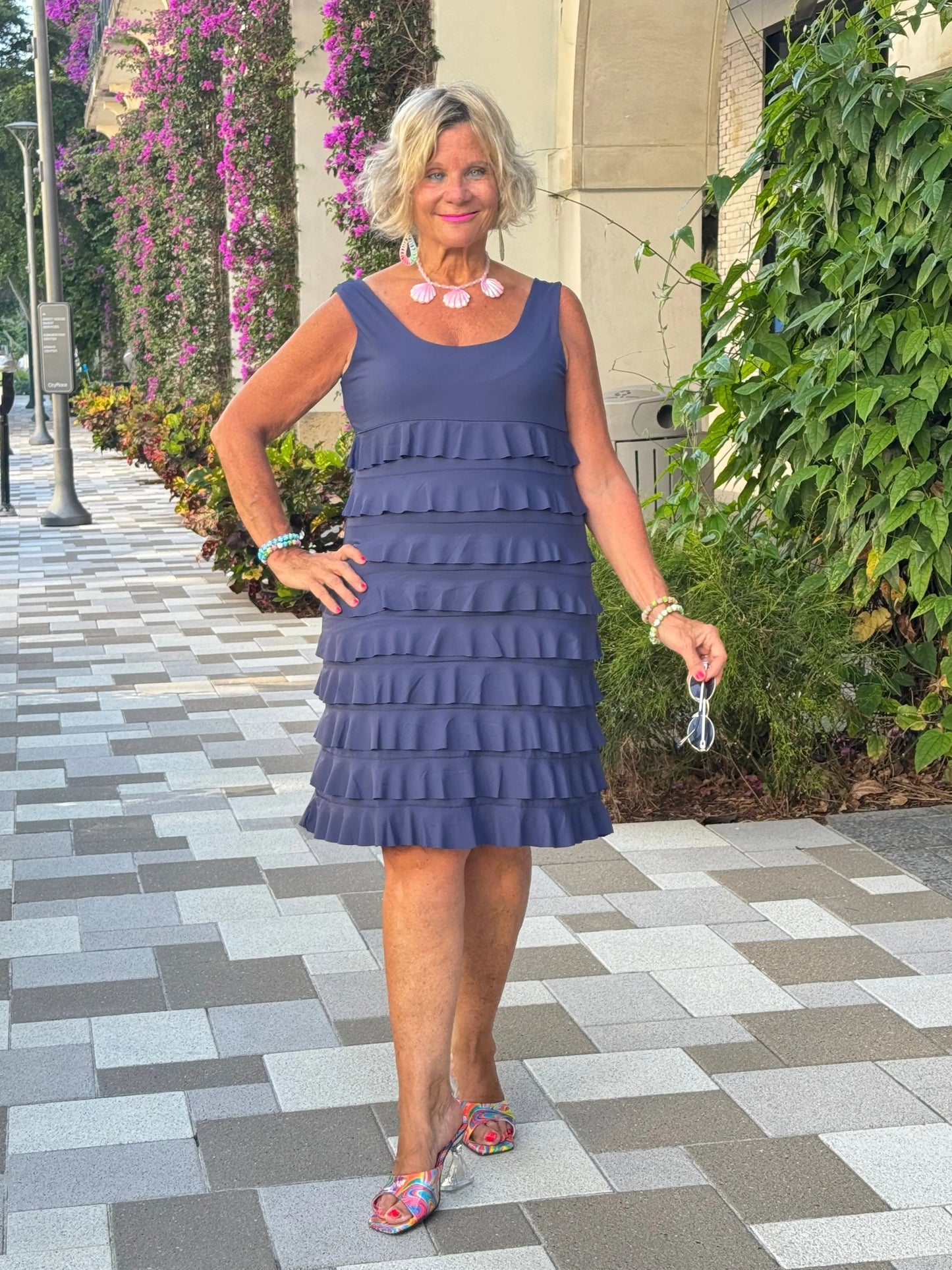 MIAMI NIGHT NAVY CHA CHA RUFFLE