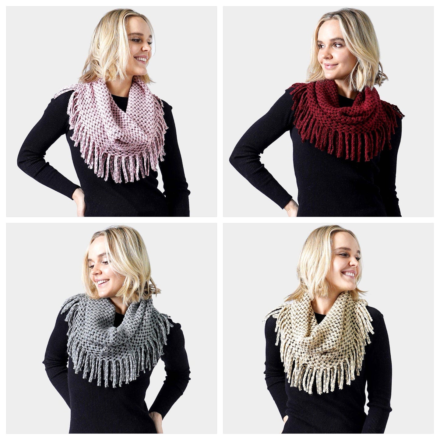 Mini Tube Fringe Scarf