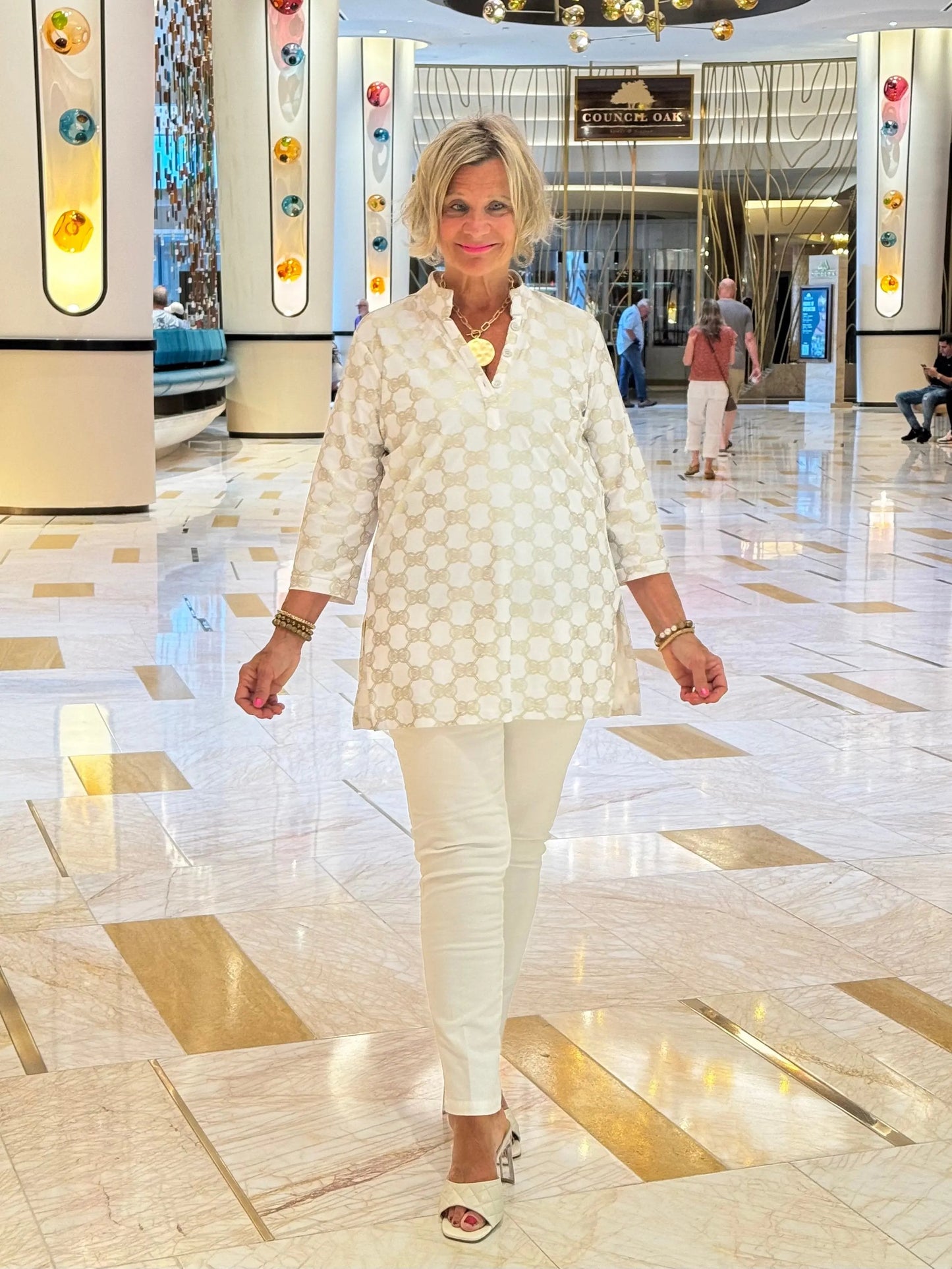 LULU-B WHITE GOLD TUNIC
