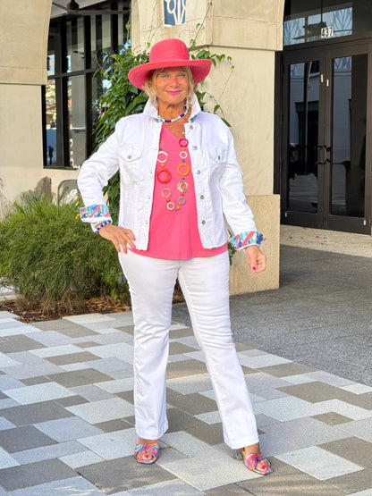 NEXT LEVEL WHITE FLARE JEANS