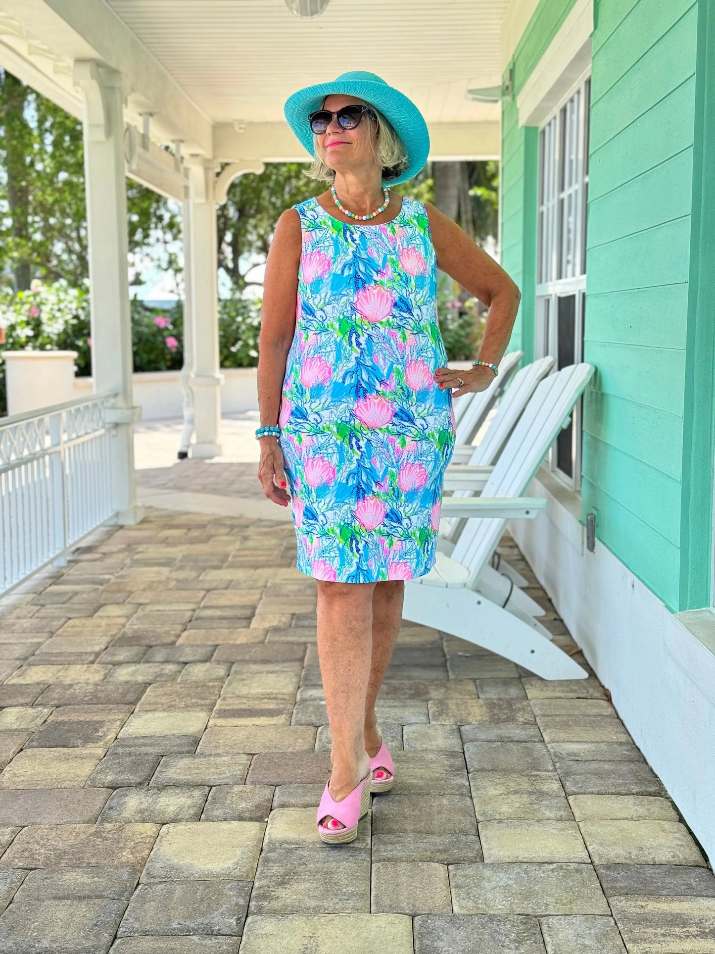 SEASHELL BEACH  SHIFT DRESS