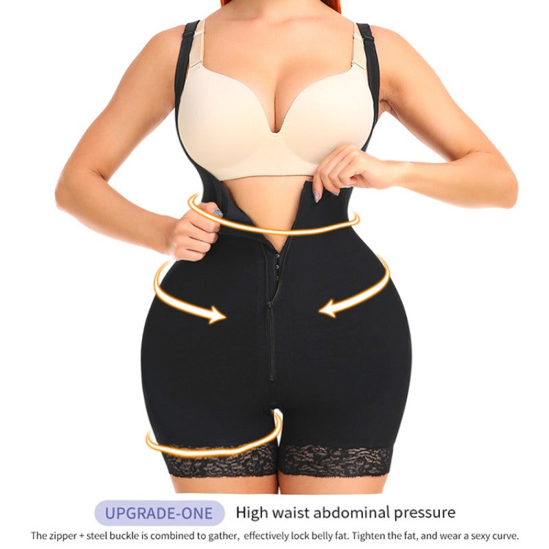 Butt lifter panty body shaping open crotch shapewear