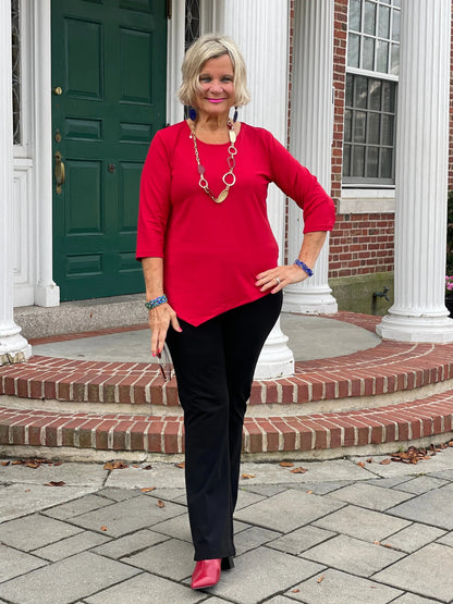 LULU-CRIMSON ASYMMETRIC TOP