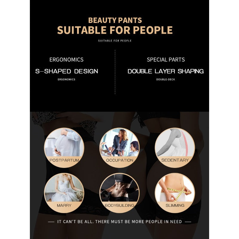 Butt lifter shapewear panty buttoned tummy tuck butt lift