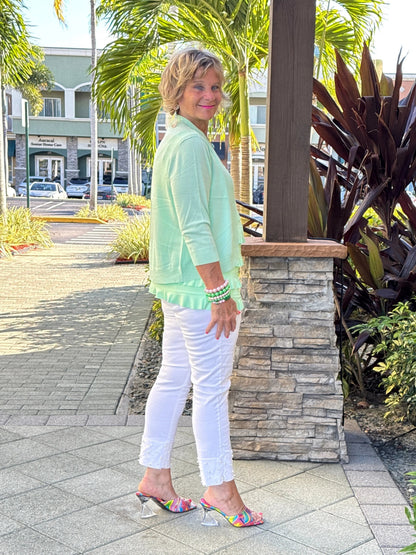 PEYTON CLEAR LIME SHRUG