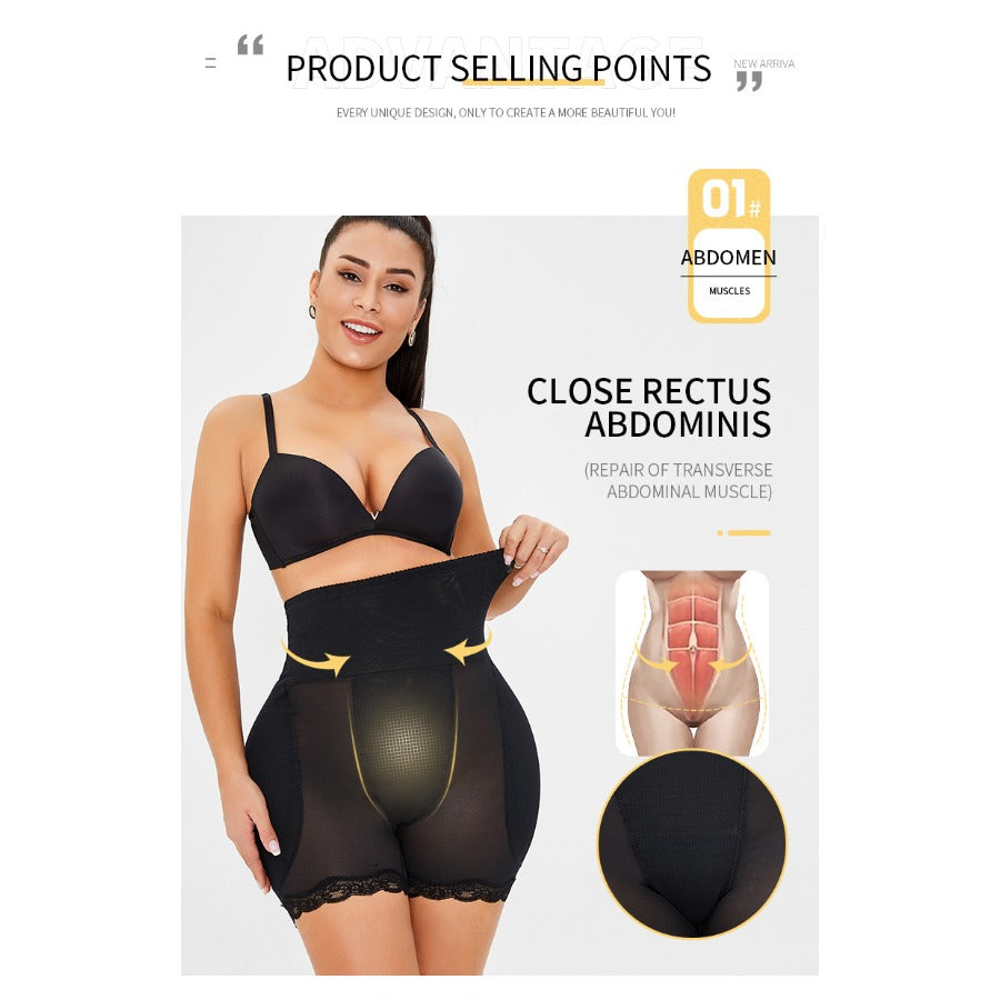 Butt lifter high waist hip enlargement sponge pad tummy control body shaping