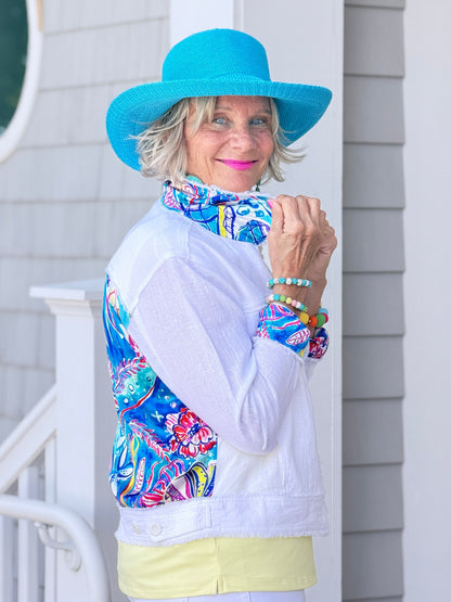 SEASIDE JEWELS LINEN JACKET