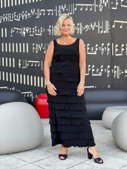 MIAMI NIGHTS  BLACK BLACK CHA CHA DRESS