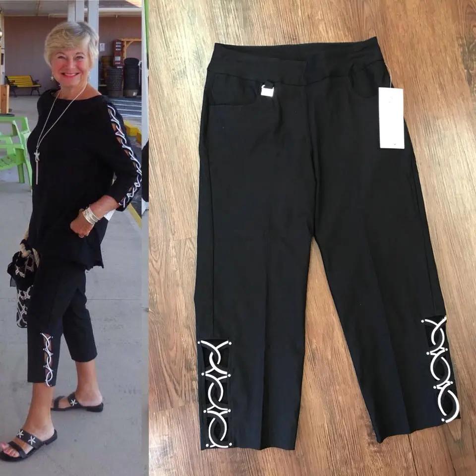 RHINESTONE CAPRI BLACK