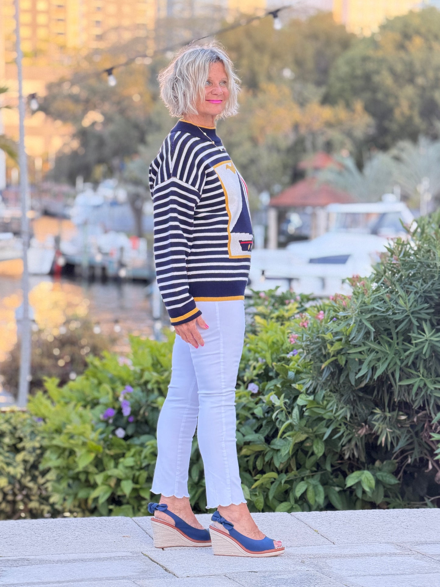 Nautical Stripe Sweater Top