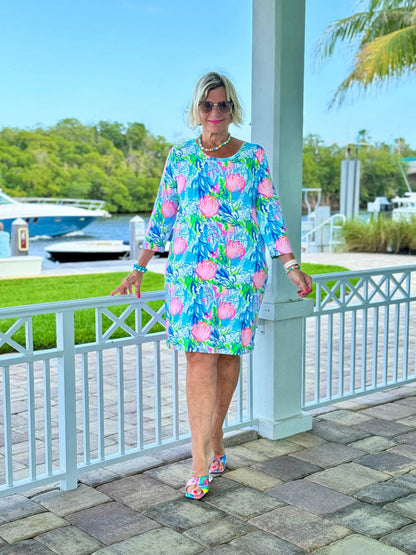 SEASHELL BEACH SLEEVE DRESS