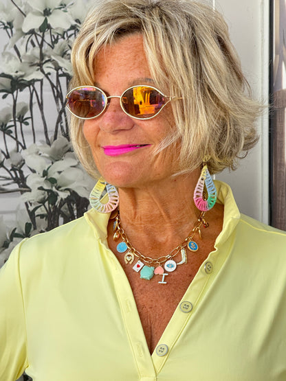 SUMMERTIME Charm Station Paperclip Necklace