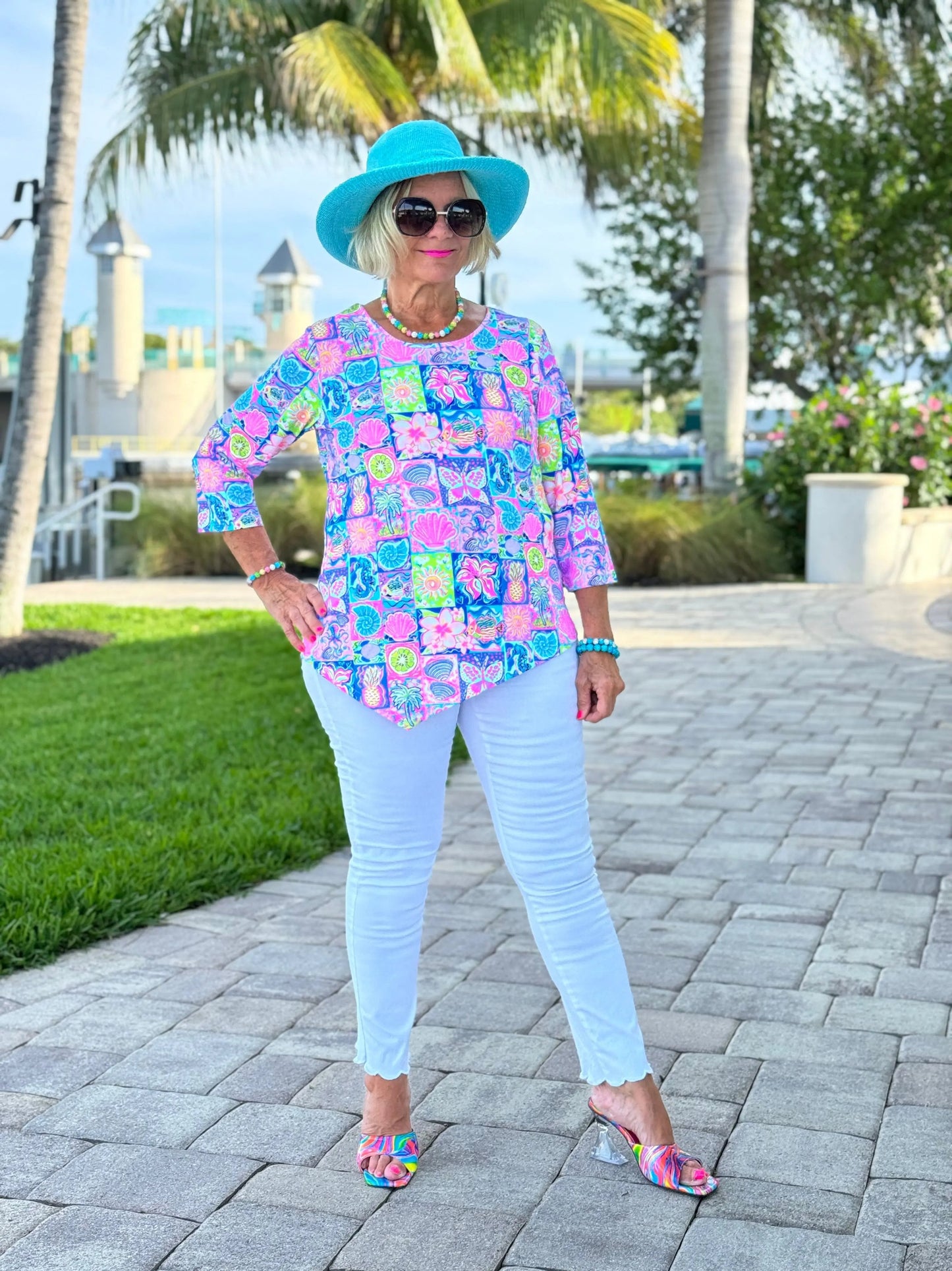 SANDY BEACH COLOR ASYMMETRICAL TOP
