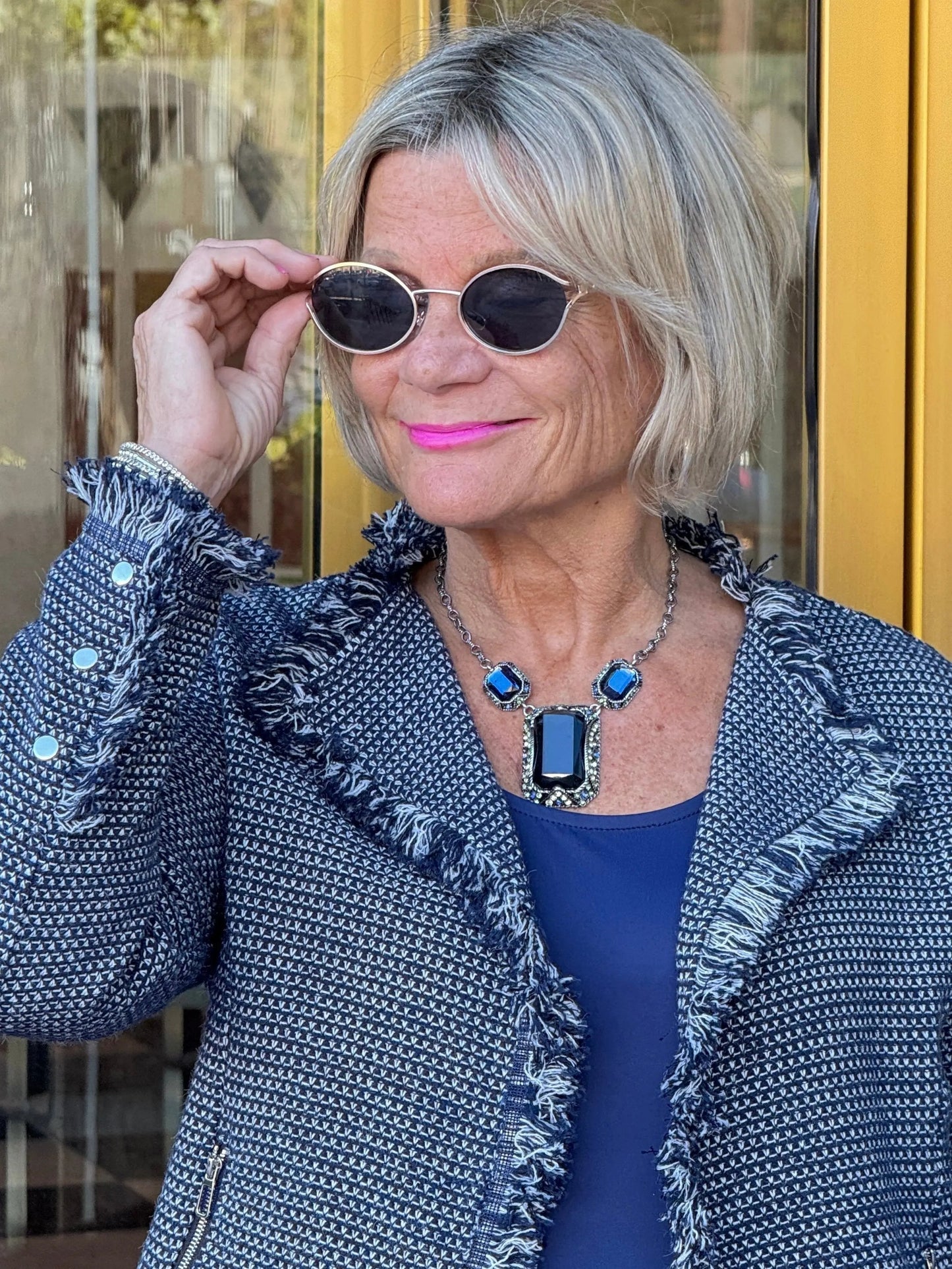 Navy Jewels Necklace