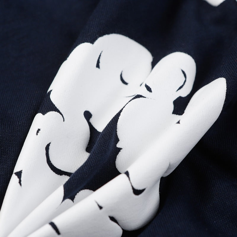 Denim Tears Outfit:T Shirt/Shorts (Separate Purchase Options) Loose Short Sleeve T-shirt Casual Shorts Suit
