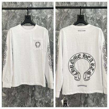 Chh Chrome Heart Long Sleeve Shirt Unisex Fashion Loose Long Sleeve Shirt