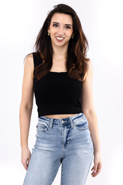 Women's Square Neck Sweater Knit Bralette