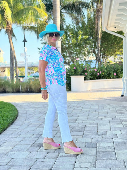 SPLASH OF PINK  SHORT SLEEVE