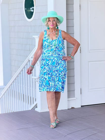 MINT MOSAIC BAY CHA CHA DRESS