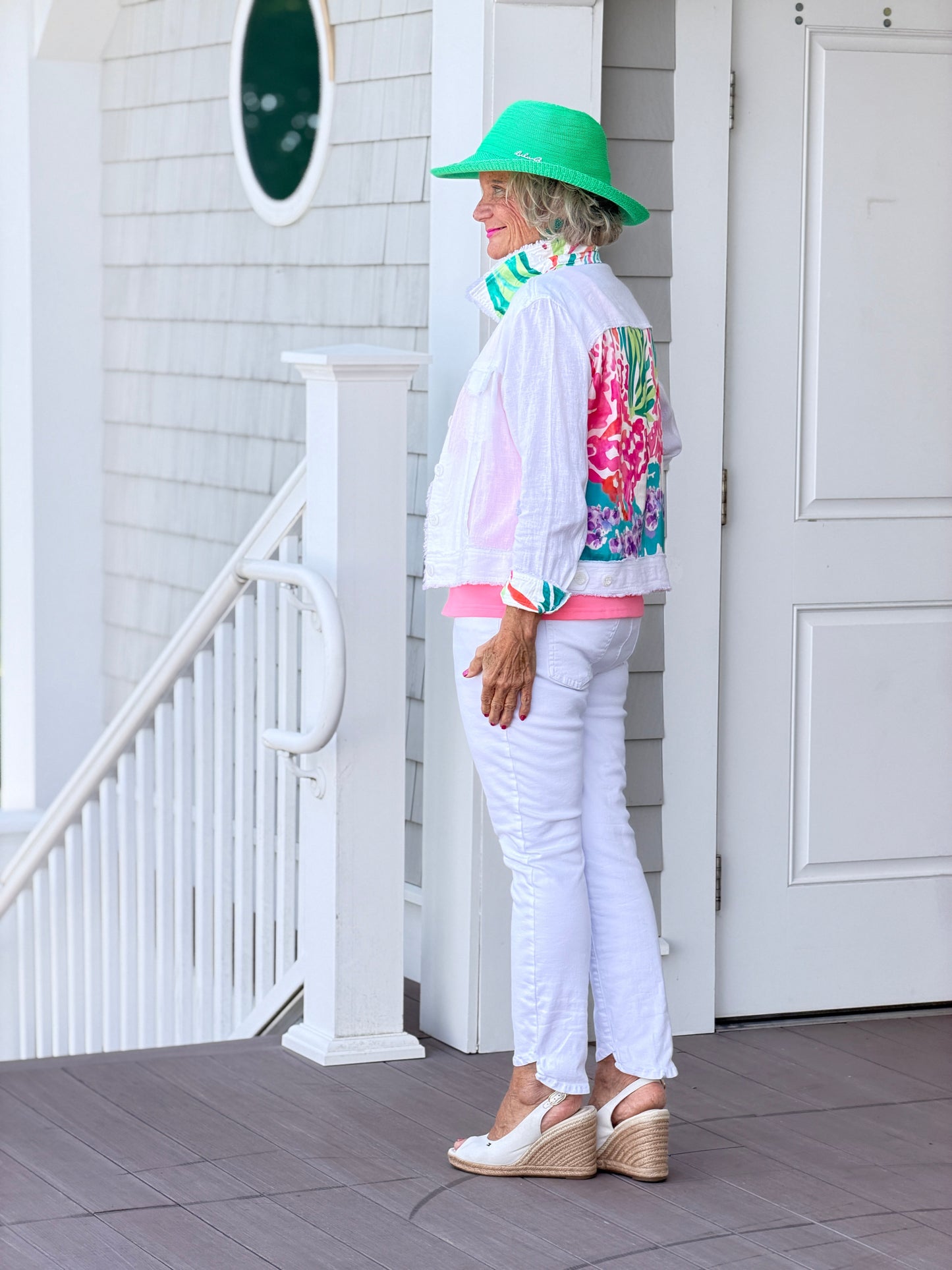 PINK PARADISE GARDEN LINEN JACKET