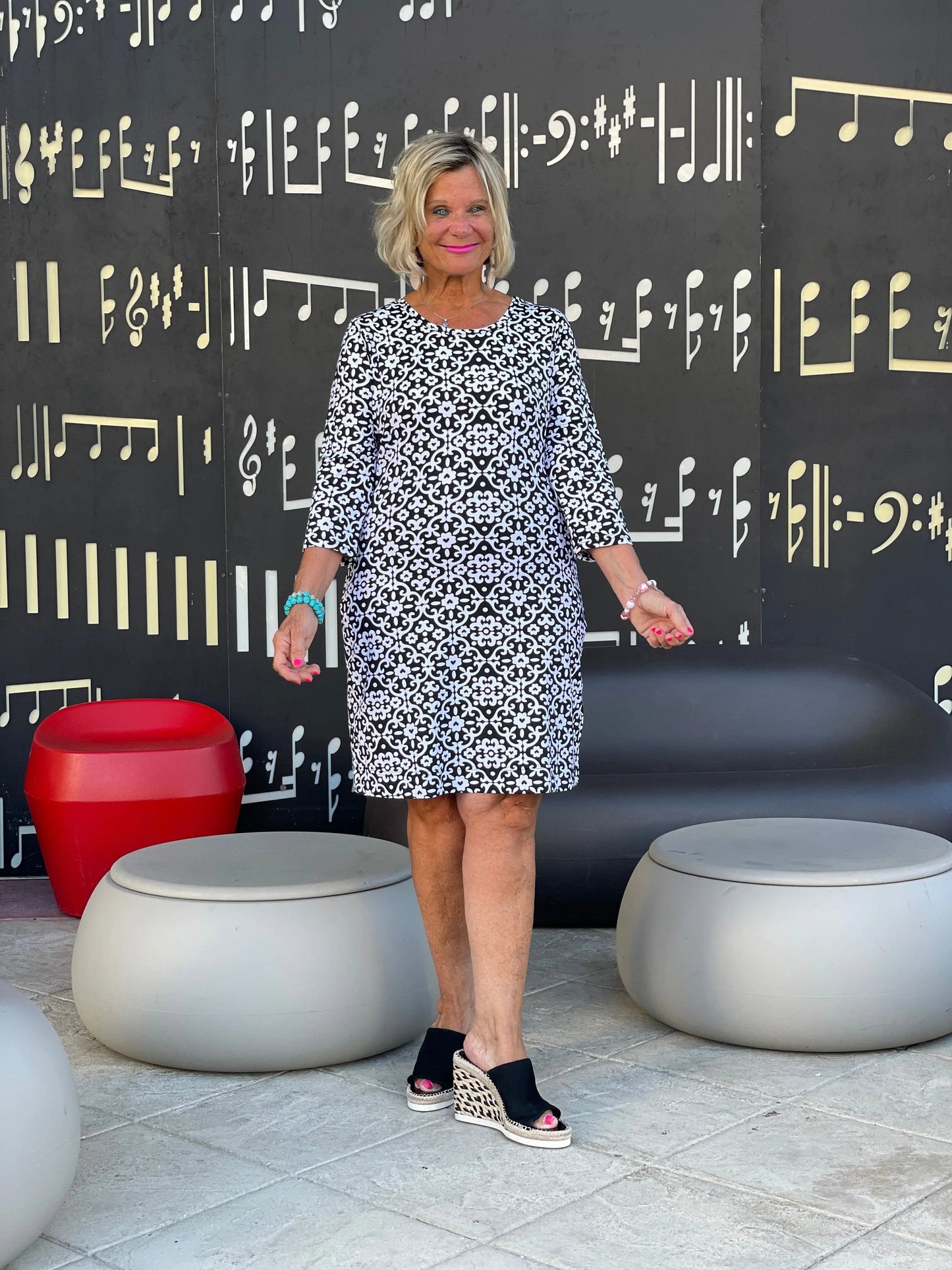 NAPLES DAY SLEEVE DRESS