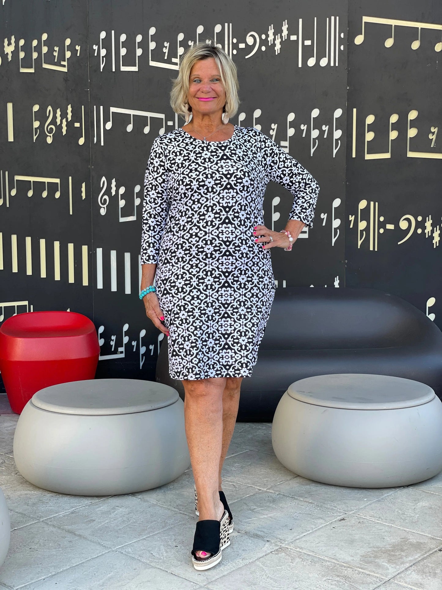 NAPLES DAY SLEEVE DRESS