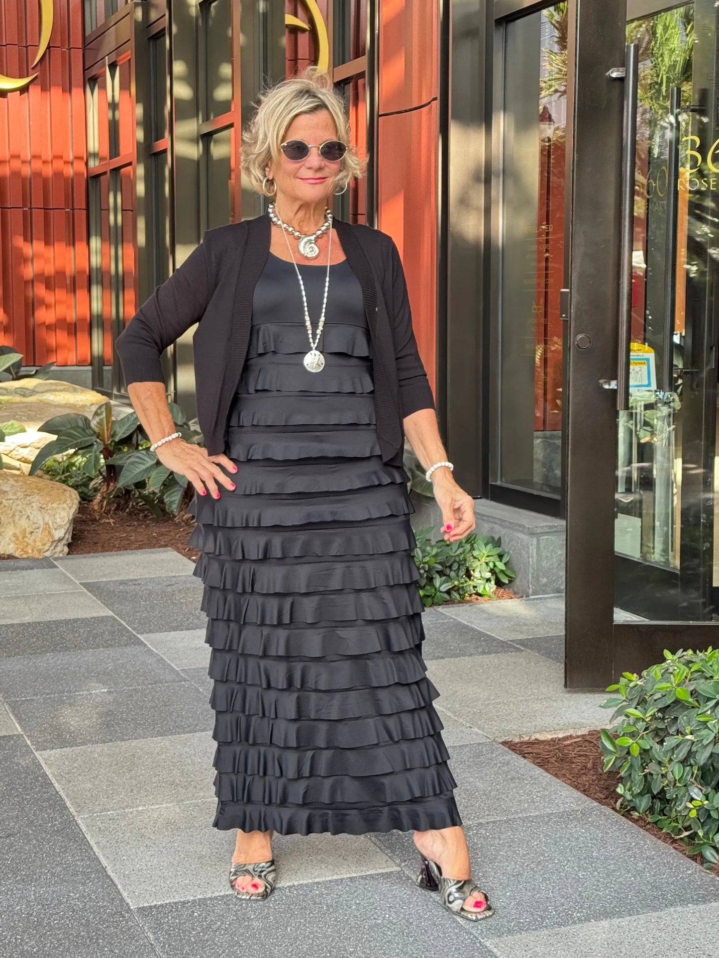 MIAMI NIGHTS  BLACK BLACK CHA CHA DRESS