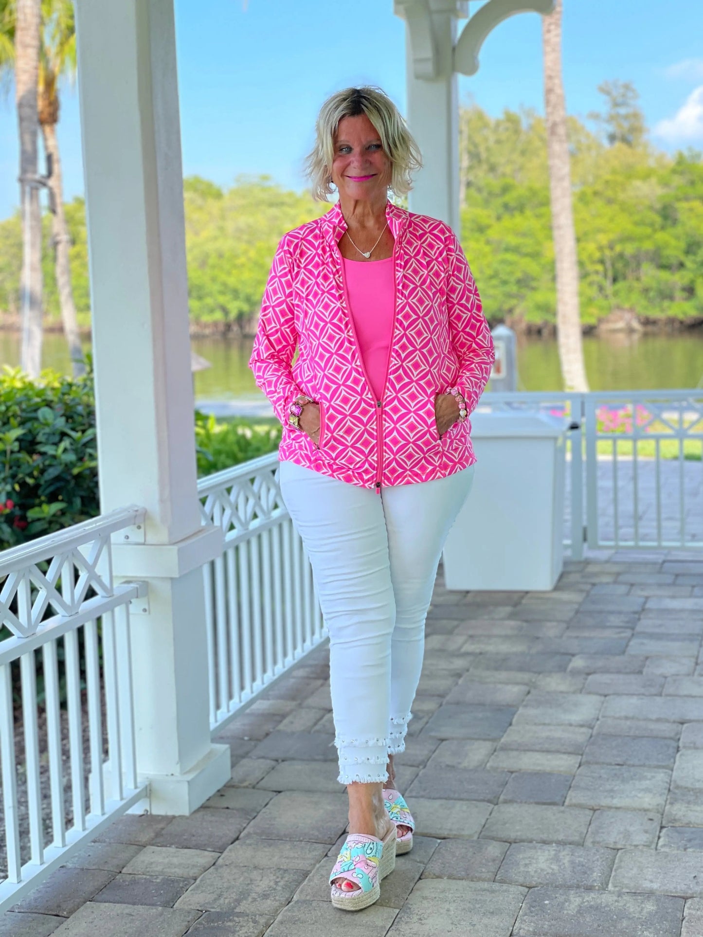 PINK DIAMONDS FULL ZIPPER JACKET