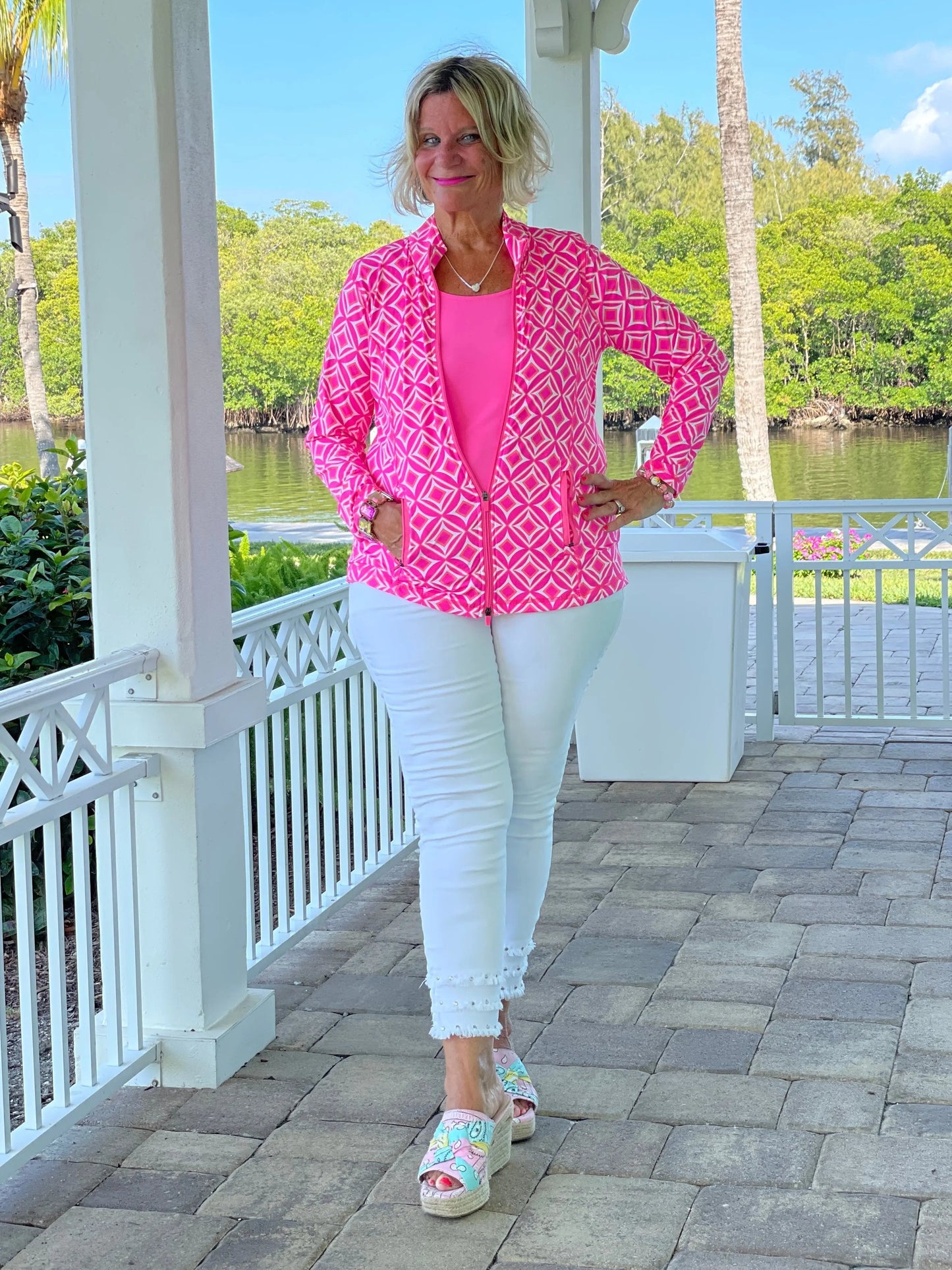 PINK DIAMONDS FULL ZIPPER JACKET