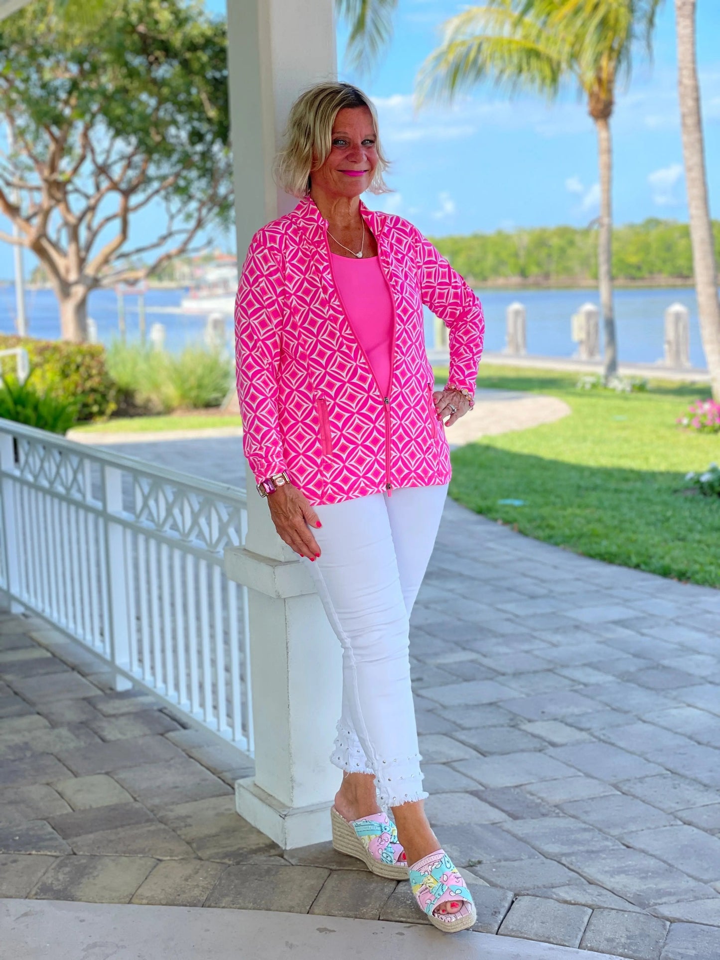 PINK DIAMONDS FULL ZIPPER JACKET