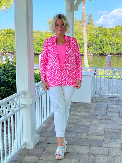PINK DIAMONDS FULL ZIPPER JACKET