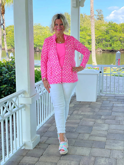 PINK DIAMONDS FULL ZIPPER JACKET