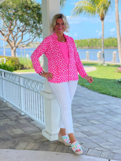 PINK DIAMONDS FULL ZIPPER JACKET