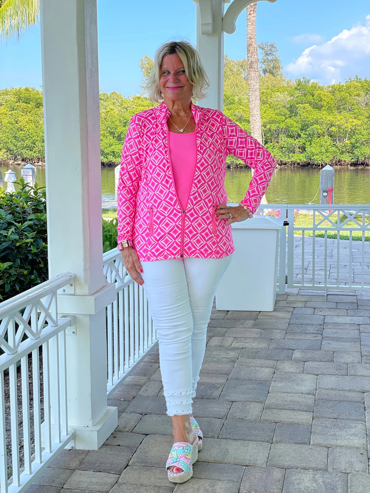 PINK DIAMONDS FULL ZIPPER JACKET