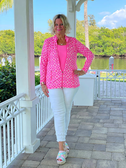 PINK DIAMONDS FULL ZIPPER JACKET