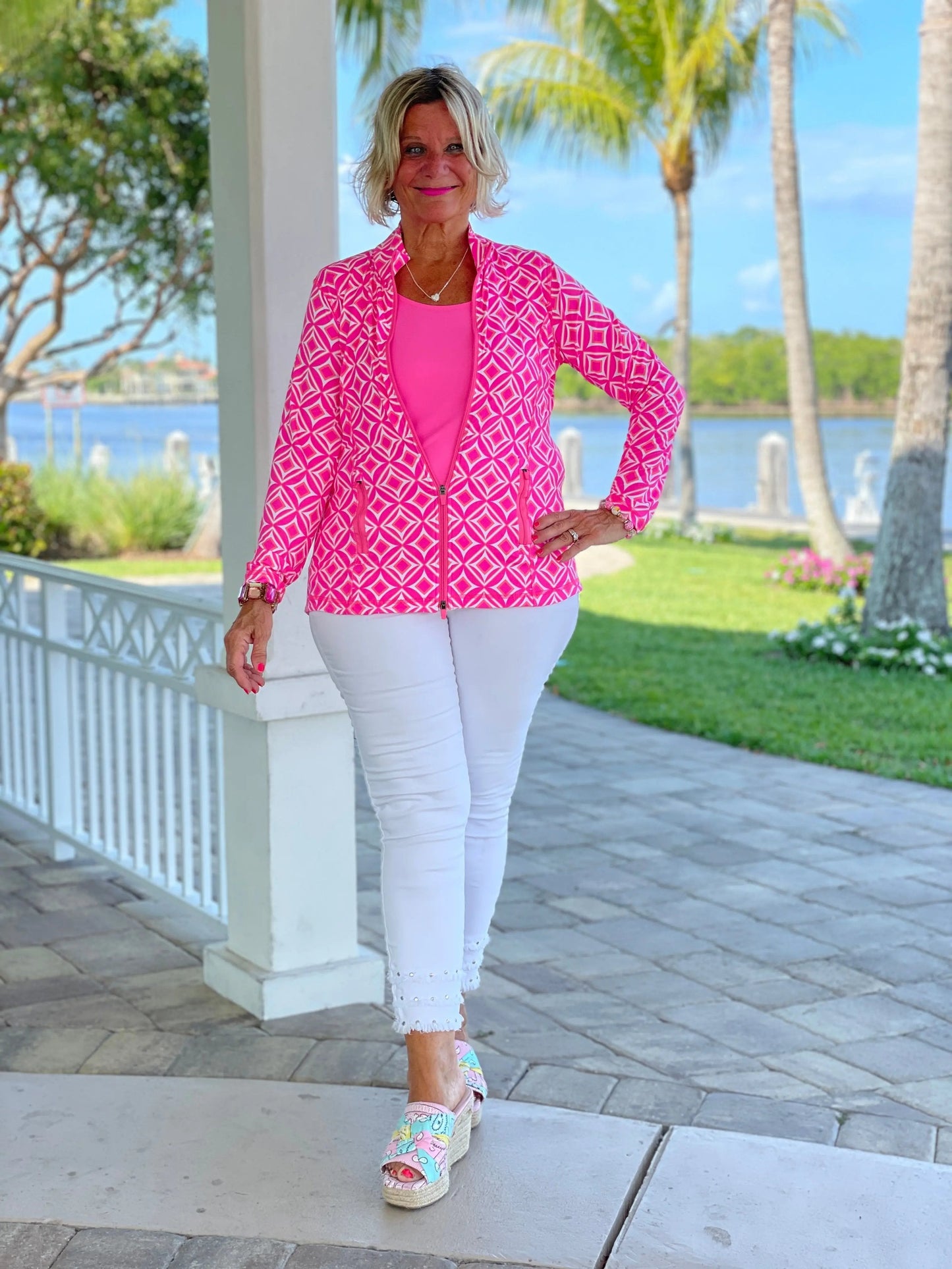 PINK DIAMONDS FULL ZIPPER JACKET