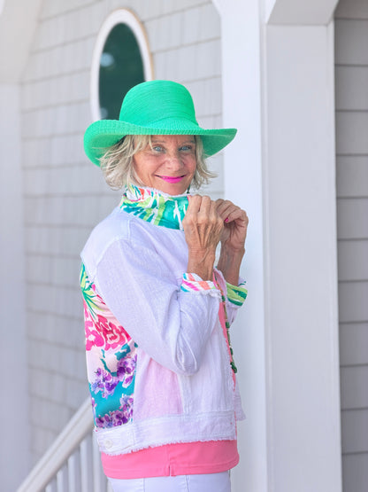 PINK PARADISE GARDEN LINEN JACKET