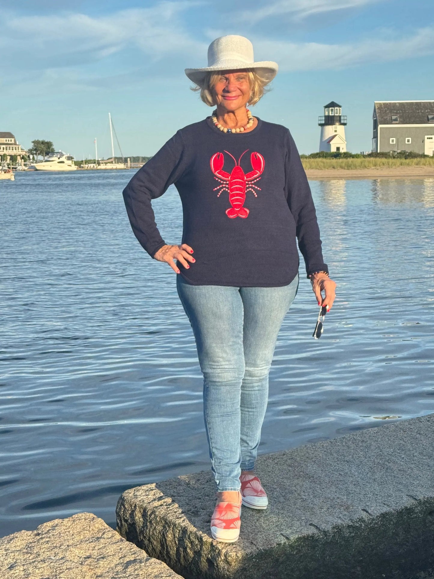 NAVY LOBSTER SWEATER