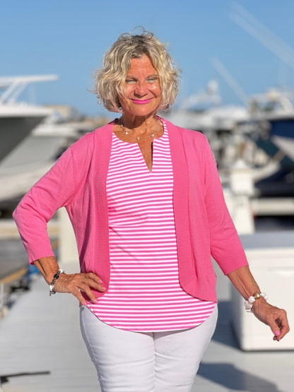 MARINA PINK STRIPE TANK