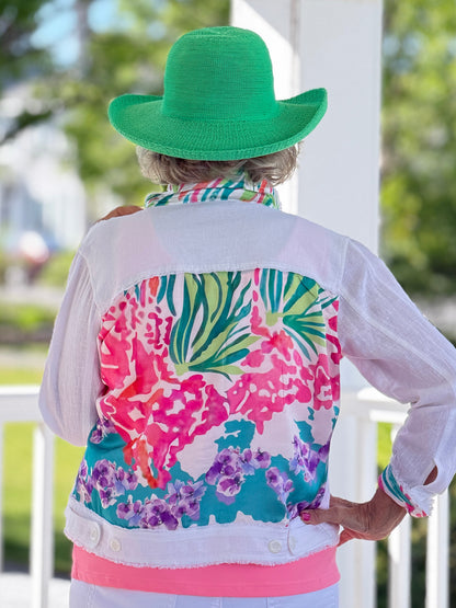 PINK PARADISE GARDEN LINEN JACKET