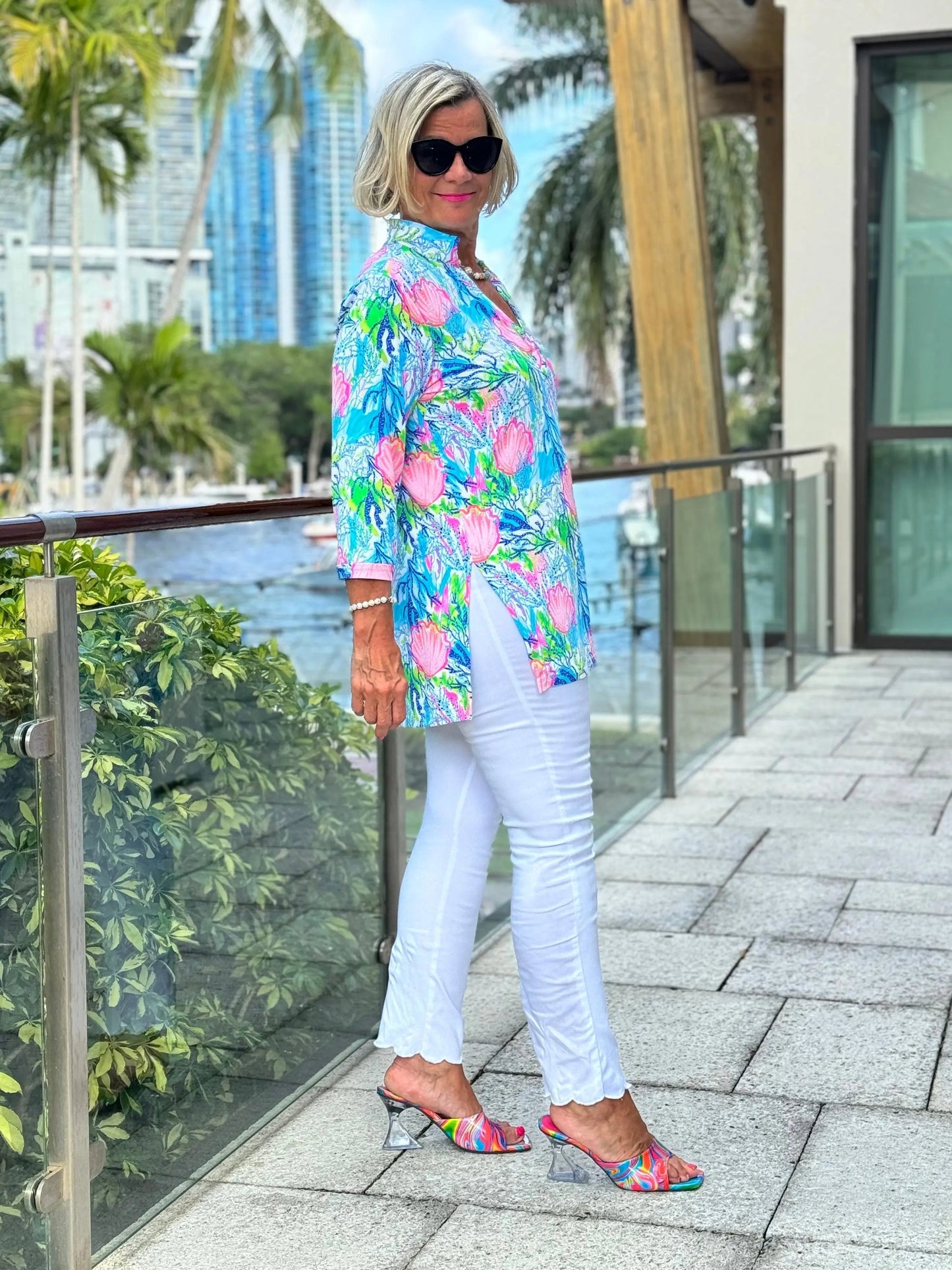 SEASHELL PINK AND BLUE TUNIC