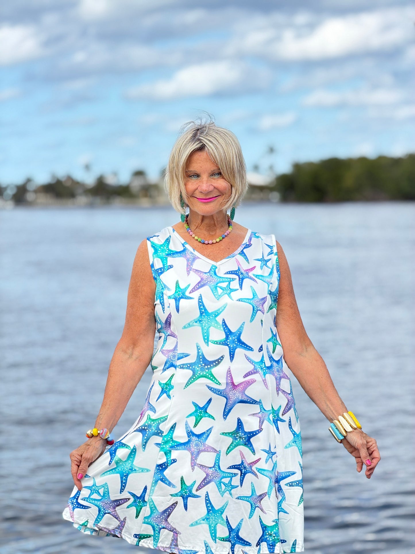 STARFISH TANK SHIFT DRESS UPF+ 50 DRESS