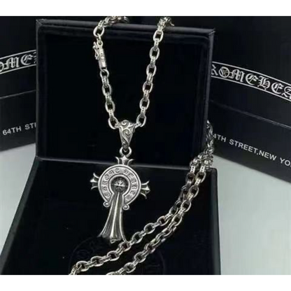 Chrome Hearts Necklace Men's and Women's Vintage Cross Letter Necklace