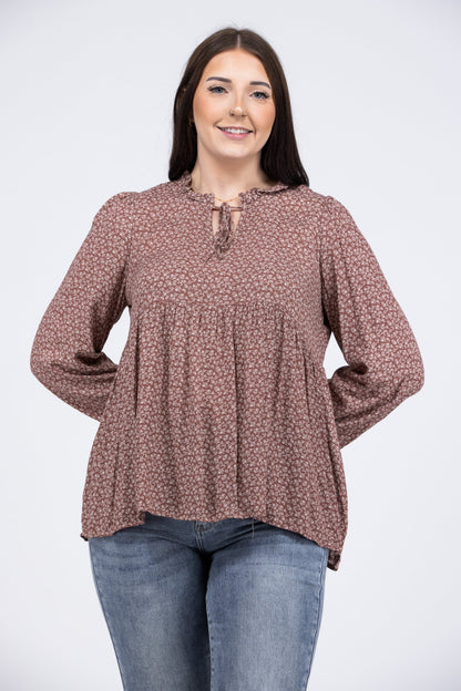 Do It Again Women's Ruffled Long Sleeve Top