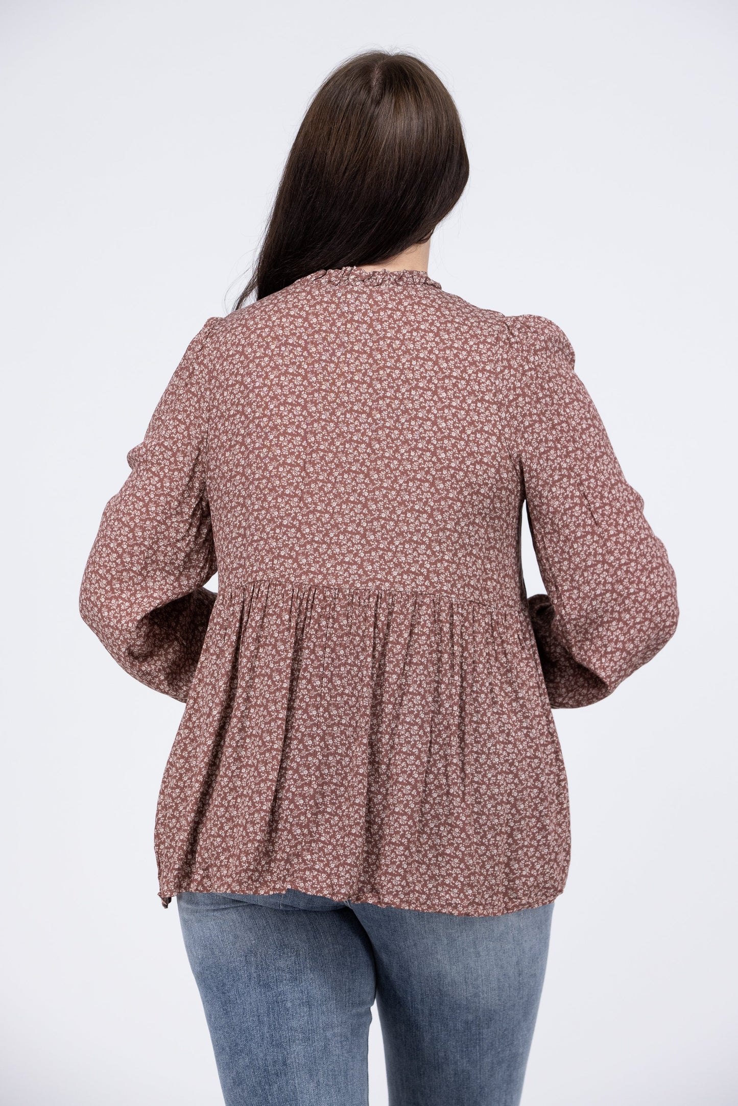 Do It Again Women's Ruffled Long Sleeve Top