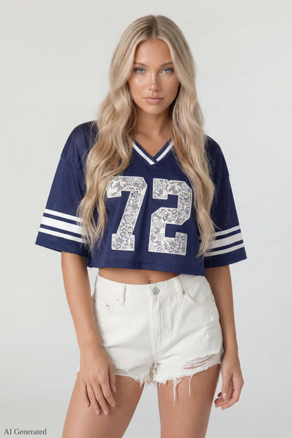 Mesh Cropped Jersey