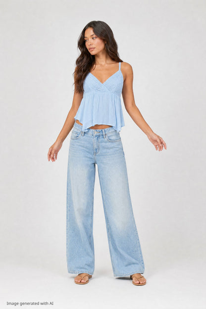 Surplice Babydoll Tank