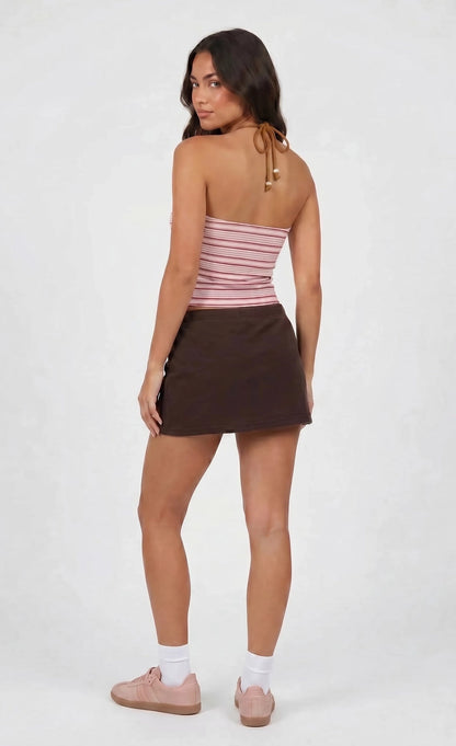 Beaded Straps Halter Top