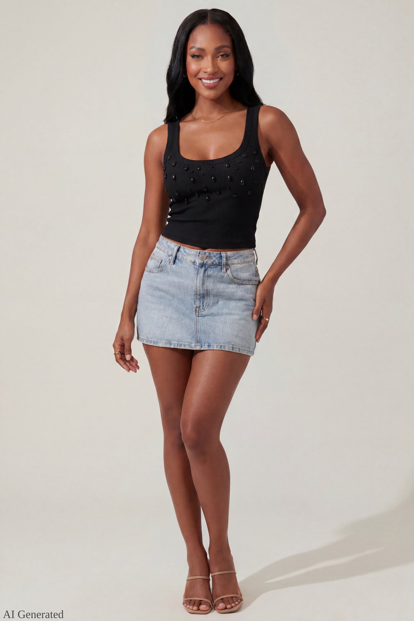 Teardrop Beaded Tank