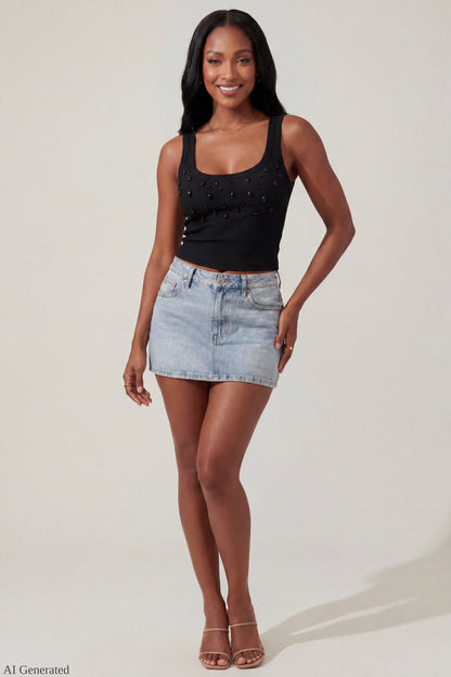 Teardrop Beaded Tank